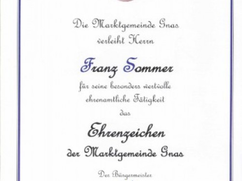 Vorschaubild 13 vom Album Ehrenzeichen der Marktgemeinde Gnas für Franz Sommer am 7.4.2016